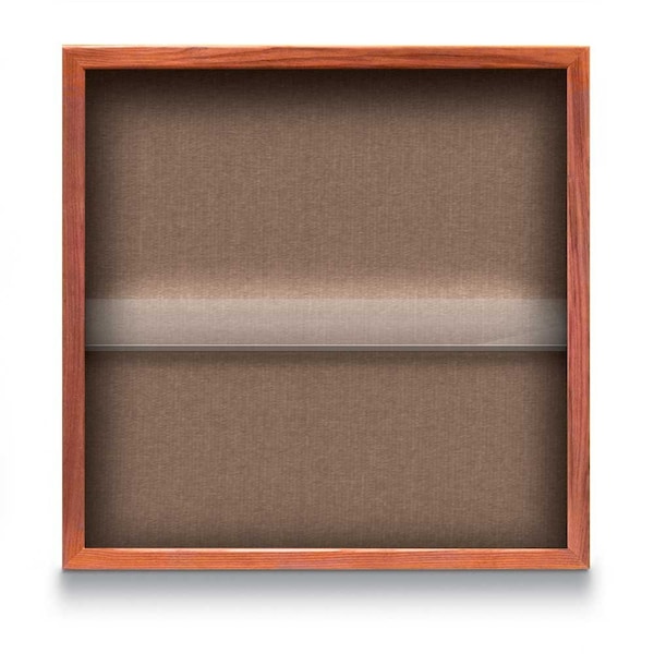 Outdoor Enclosed Combo Board, 48"x36", Satin Frame/Black & Amethyst